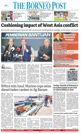 Cover of The Borneo Post (Sarawak)