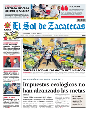 Cover of El Sol de Zacatecas