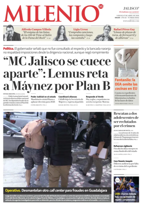 Cover of Milenio Jalisco