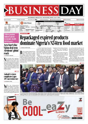 Cover of Business Day (Nigeria)