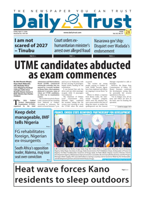 Cover of Daily Trust