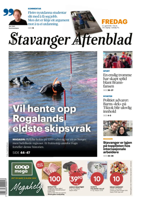 Cover of Stavanger Aftenblad