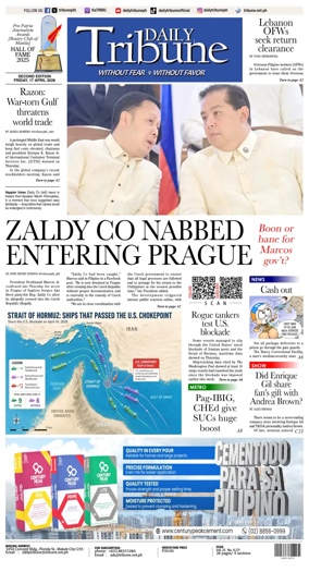 Cover of Daily Tribune (Philippines)