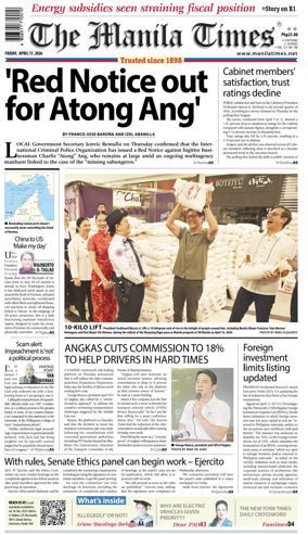 Cover of The Manila Times