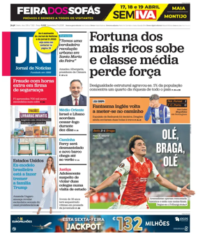 Cover of Jornal de Noticias