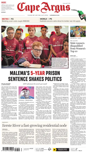 Cover of Cape Argus (PM Edition)