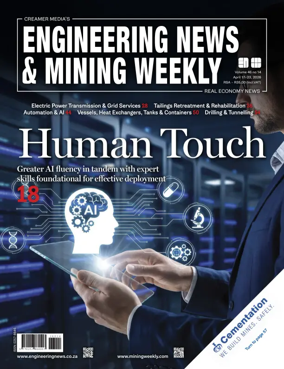Cover of Engineering News and Mining Weekly