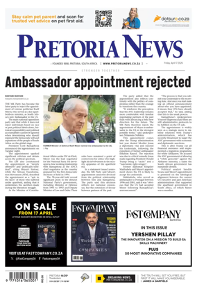 Cover of Pretoria News