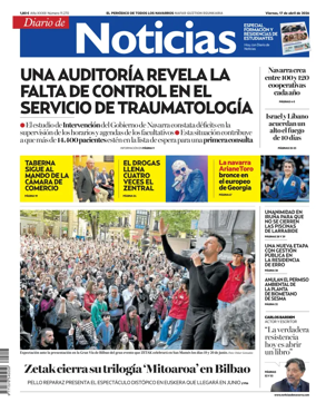 Cover of Diario de Noticias (Spain)