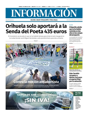 Cover of Diario Informacion (Elche y Vega Baja)