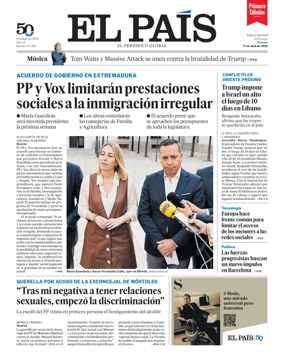 Cover of EL PAIS primera edicion
