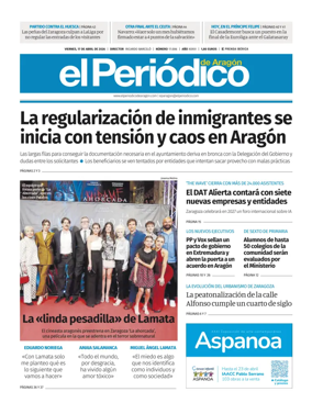 Cover of El Periodico Aragon
