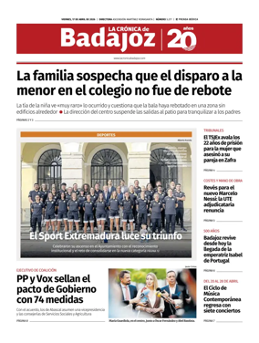 Cover of La Cronica de Badajoz BE