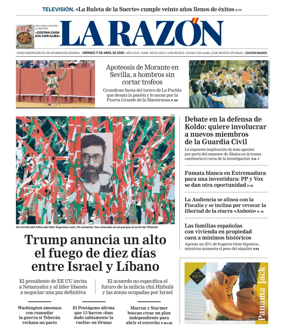 Cover of La Razon (Madrid)