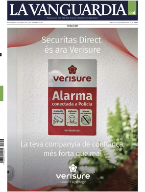Cover of La Vanguardia (Catalonia - 1st edition)