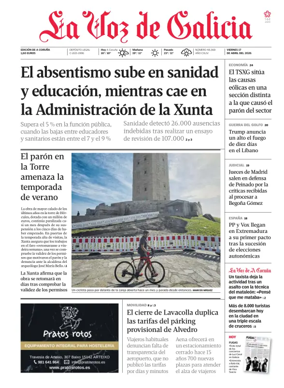 Cover of La Voz de Galicia (A Coruna)