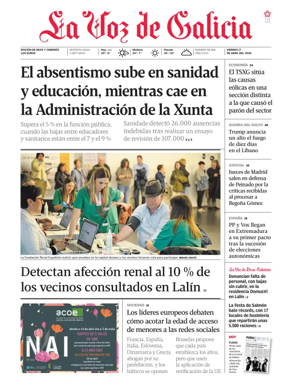 Cover of La Voz de Galicia (Deza)