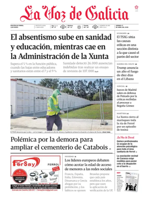 Cover of La Voz de Galicia (Ferrol)