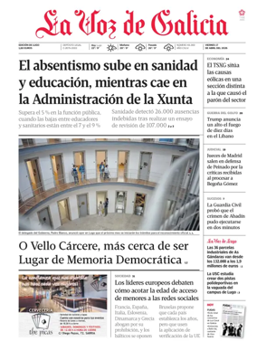 Cover of La Voz de Galicia (Lugo)