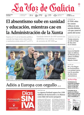 Cover of La Voz de Galicia (Vigo)