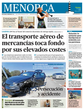 Cover of Menorca Diario Insular
