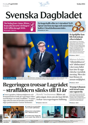 Cover of Svenska Dagbladet