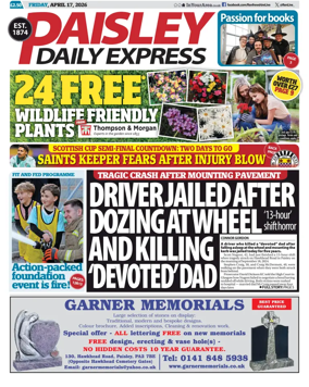 Cover of Paisley Daily Express