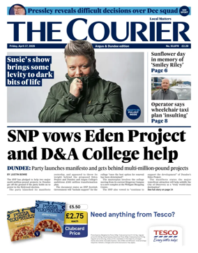 Cover of The Courier & Advertiser (Angus and Dundee)