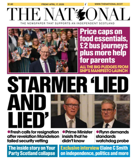 Cover of The National (Scotland)