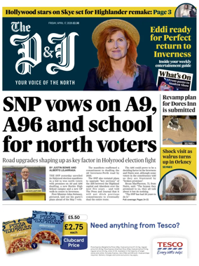 Cover of The Press and Journal (Inverness Highlands and Islands)