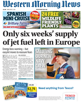 Cover of Western Morning News