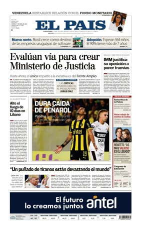 Cover of El Pais (Uruguay)
