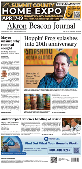 Cover of Akron Beacon Journal