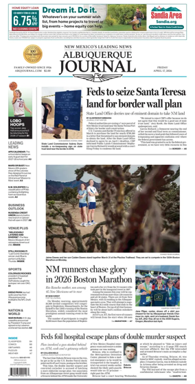 Cover of Albuquerque Journal