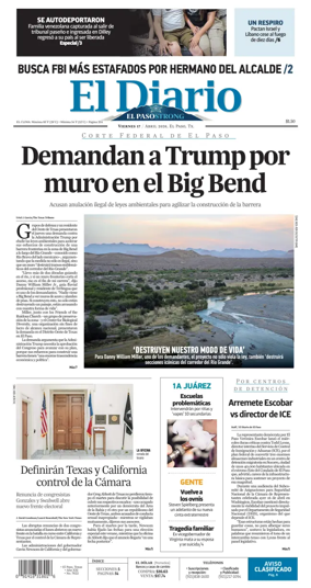 Cover of El Diario de El Paso