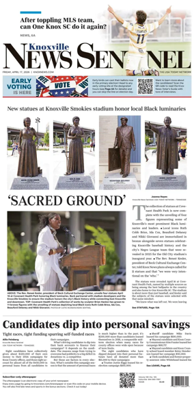 Cover of Knoxville News Sentinel