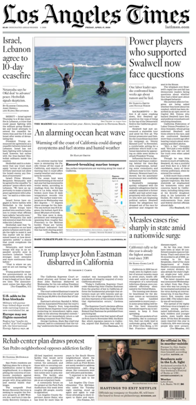 Cover of Los Angeles Times