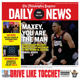 Cover of Philadelphia Daily News