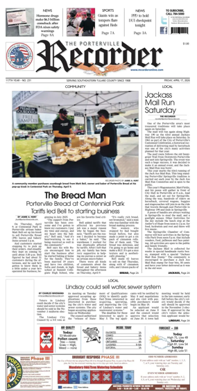 Cover of Porterville Recorder