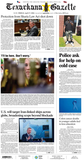 Cover of Texarkana Gazette