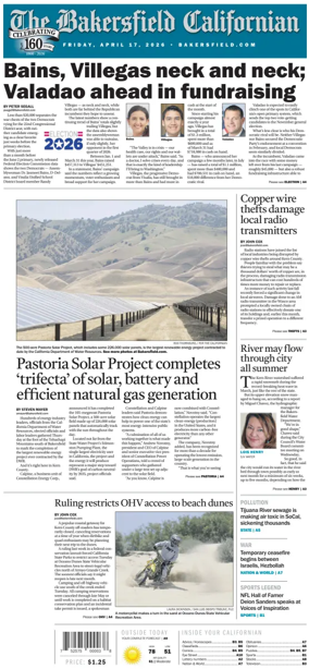 Cover of The Bakersfield Californian