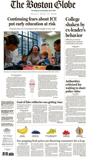 Cover of The Boston Globe
