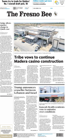 Cover of The Fresno Bee