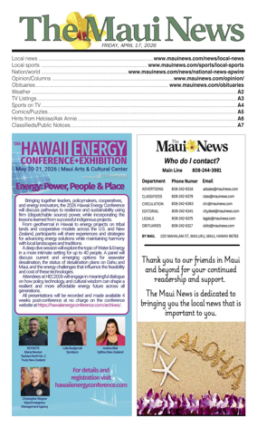 Cover of The Maui News
