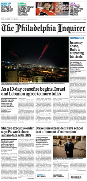 Cover of The Philadelphia Inquirer