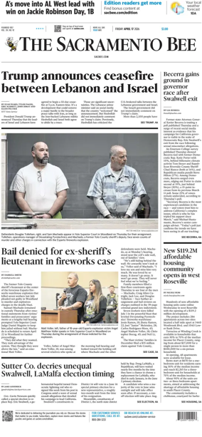 Cover of The Sacramento Bee