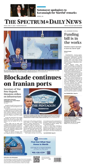 Cover of The Spectrum & Daily News