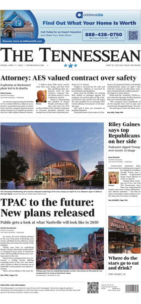 Cover of The Tennessean