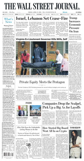 Cover of The Wall Street Journal