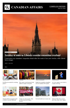 Cover of Canadian Affairs News Compiled Edition